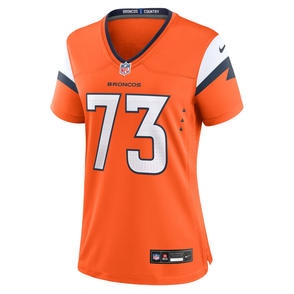 Women's Denver Broncos Frank Crum Orange Team Game Jersey