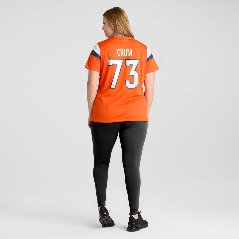 Women's Denver Broncos Frank Crum Orange Team Game Jersey