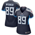 Women's Tennessee Titans Frank Wycheck Navy Game Retired Player Jersey
