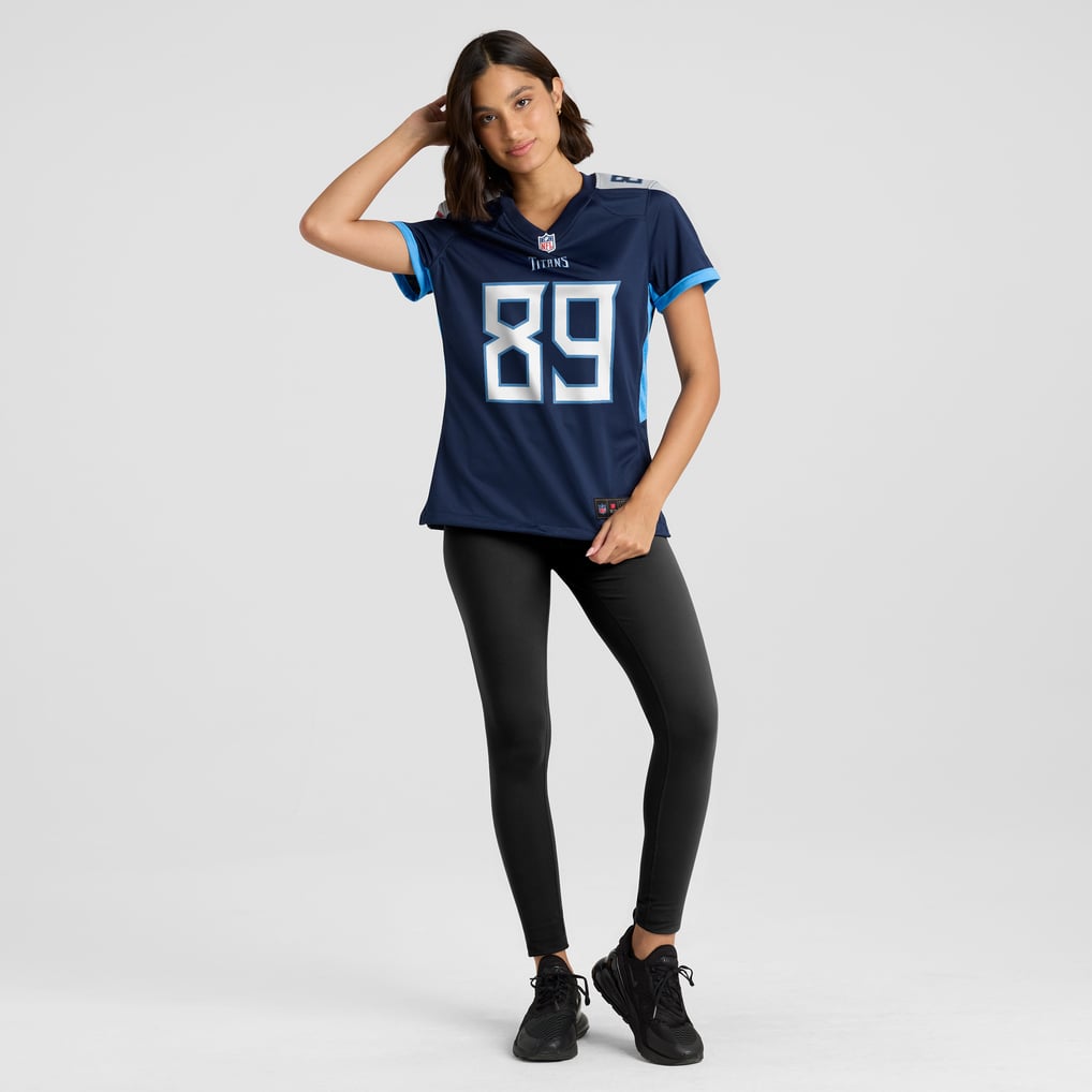 Women's Tennessee Titans Frank Wycheck Navy Game Retired Player Jersey
