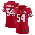 Women's San Francisco 49ers Fred Warner Scarlet 80th Anniversary Game Jersey