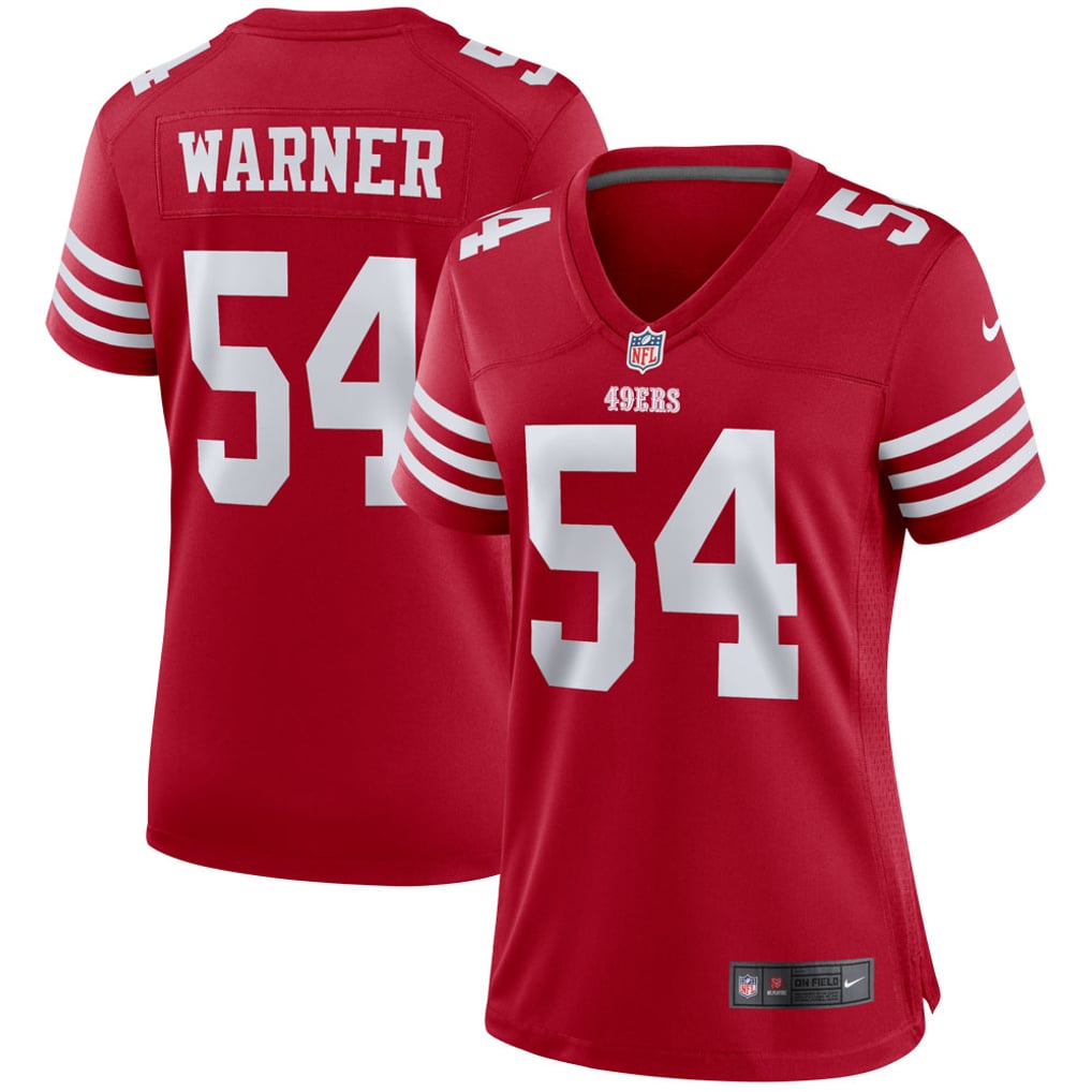 Women's San Francisco 49ers Fred Warner Scarlet Player Jersey