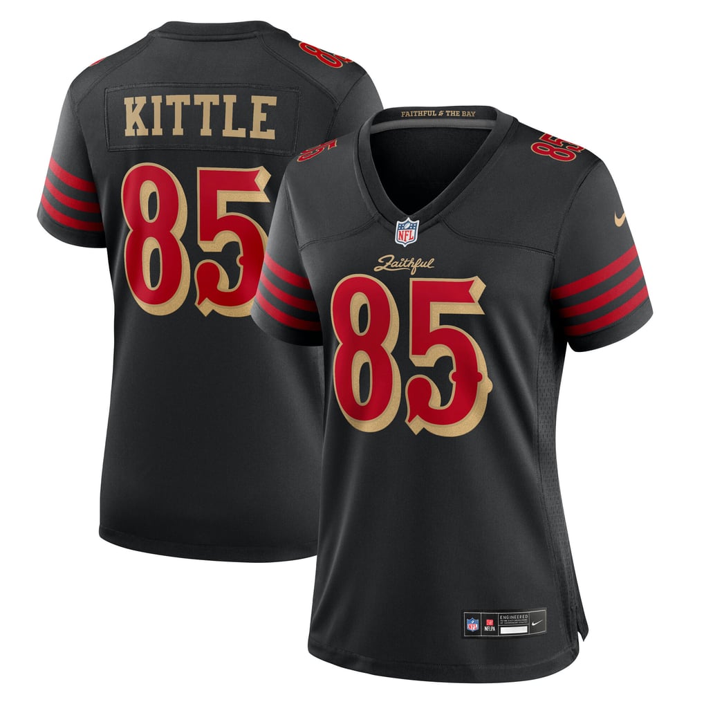 Women's San Francisco 49ers George Kittle Black Rivalries Collection Game Jersey