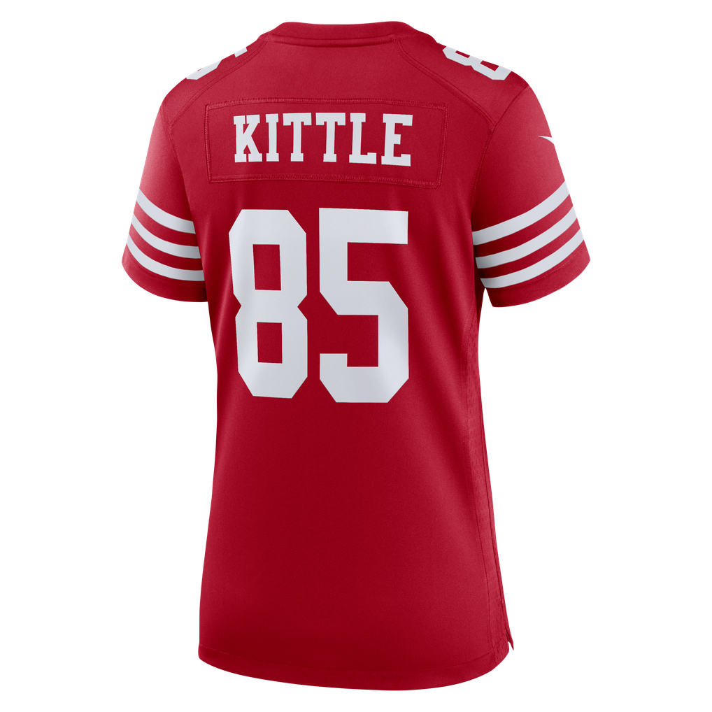 Women's San Francisco 49ers George Kittle Scarlet 80th Anniversary Game Jersey