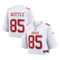 Women's San Francisco 49ers George Kittle White Cropped Fashion Game Jersey