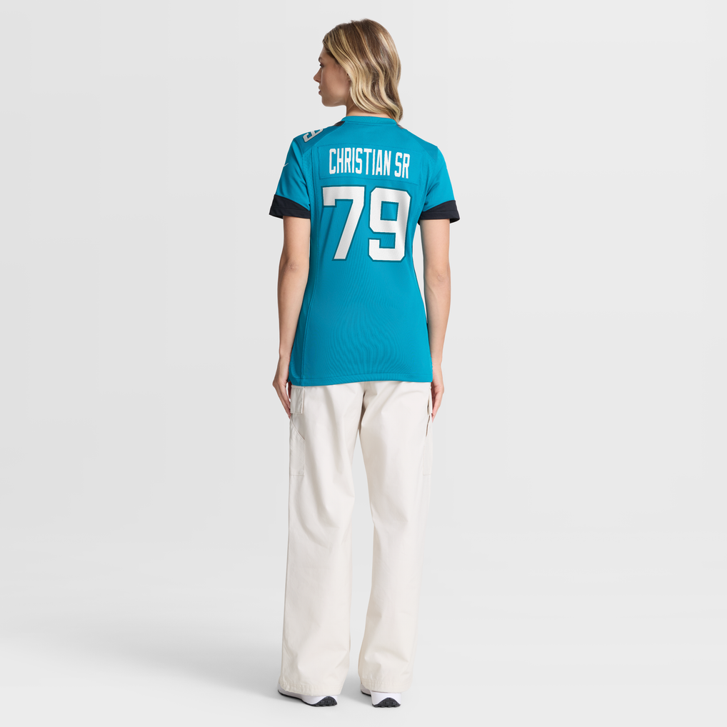 Women's Jacksonville Jaguars Geron Christian Sr. Teal Team Game Jersey