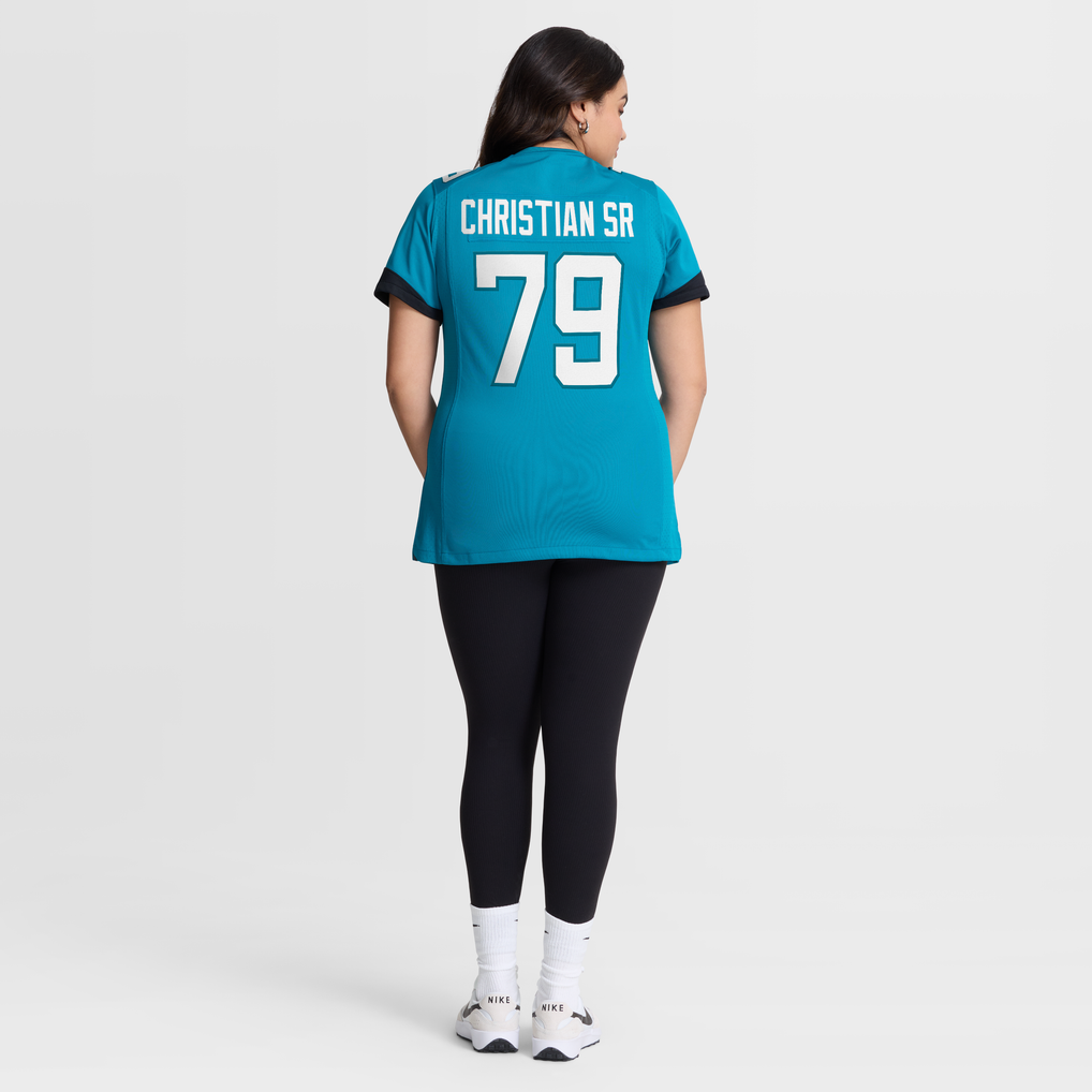 Women's Jacksonville Jaguars Geron Christian Sr. Teal Team Game Jersey