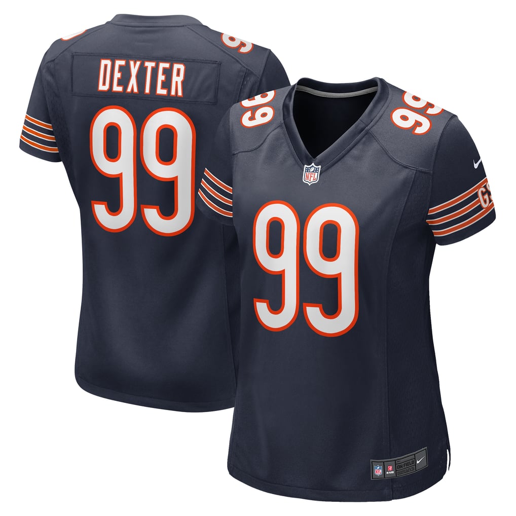 Women's Chicago Bears Gervon Dexter Sr Navy Team Game Jersey