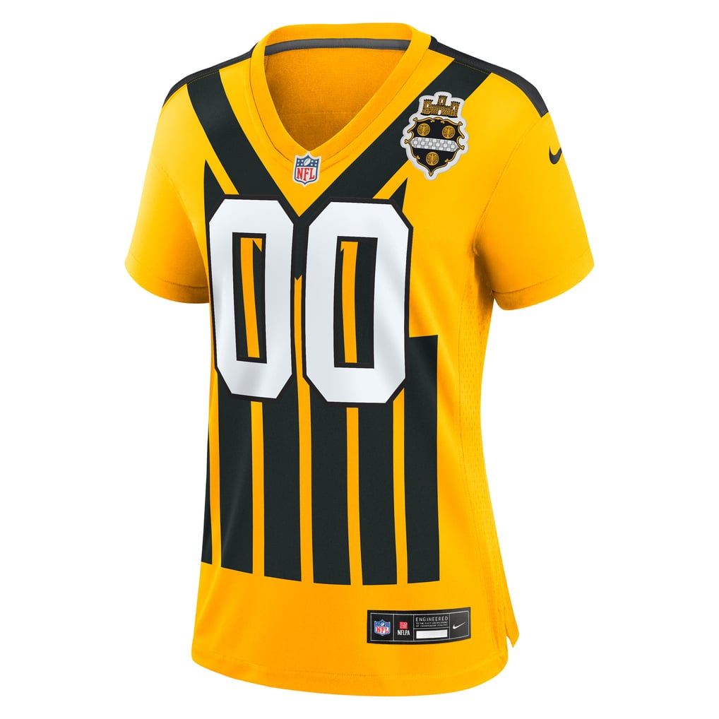 Women's Pittsburgh Steelers Gold Alternate 1933 Throwback Game Custom Jersey