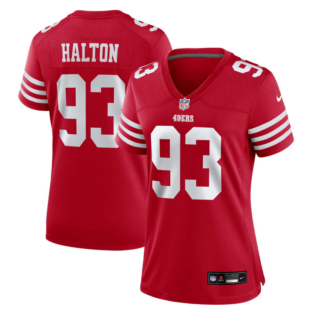 Women's San Francisco 49ers Gracen Halton Scarlet Team Game Jersey