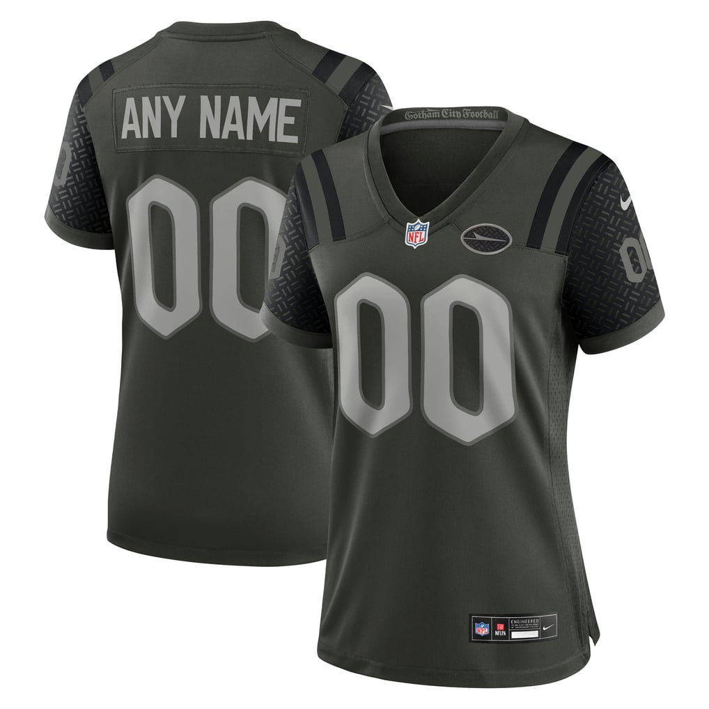 Women's New York Jets Green Rivalries Collection Custom Game Jersey