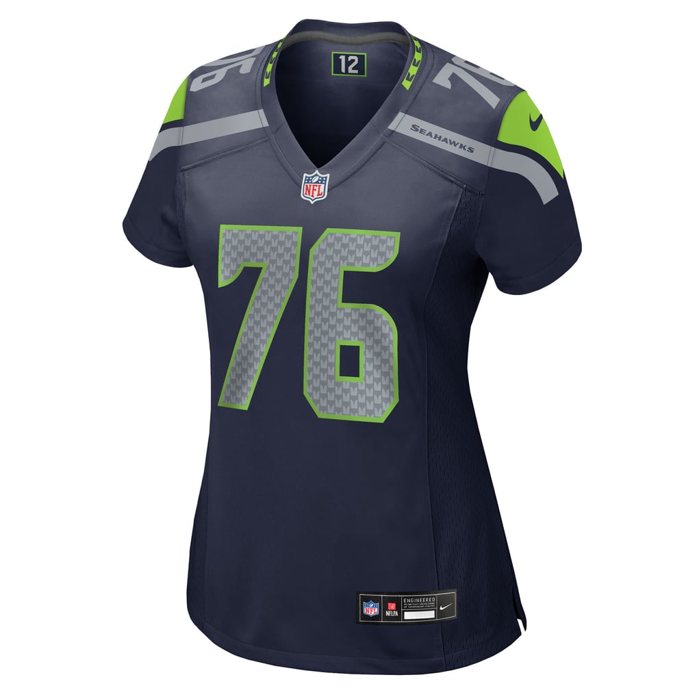 Women's Seattle Seahawks Grey Zabel College Navy Team Game Jersey