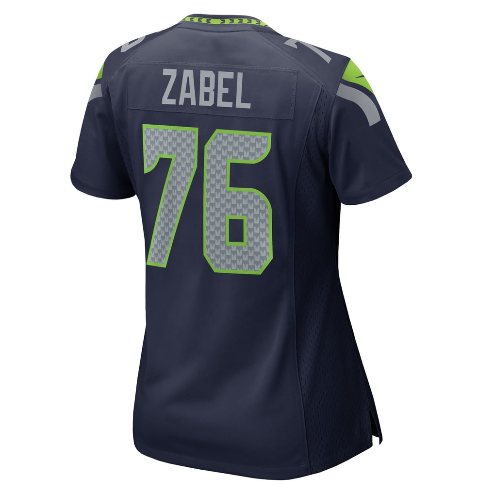 Women's Seattle Seahawks Grey Zabel College Navy Team Game Jersey