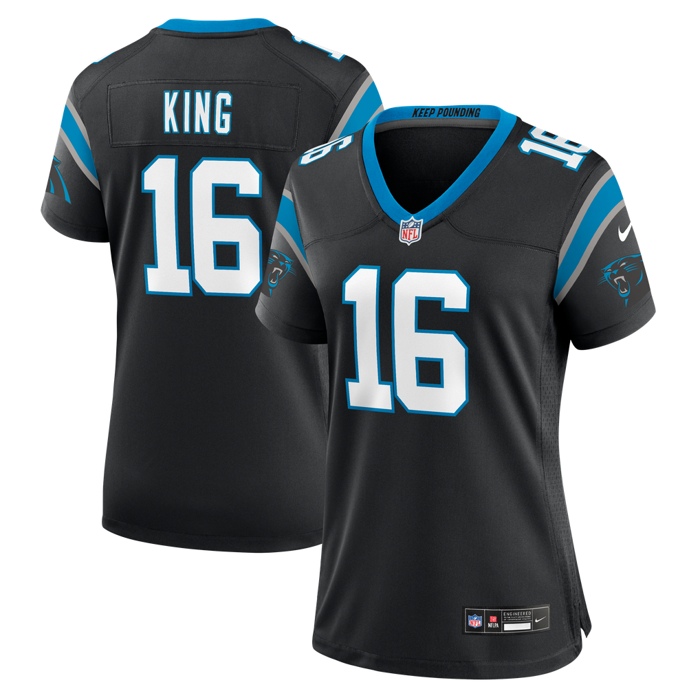 Women's Carolina Panthers Haynes King Black Team Game Jersey