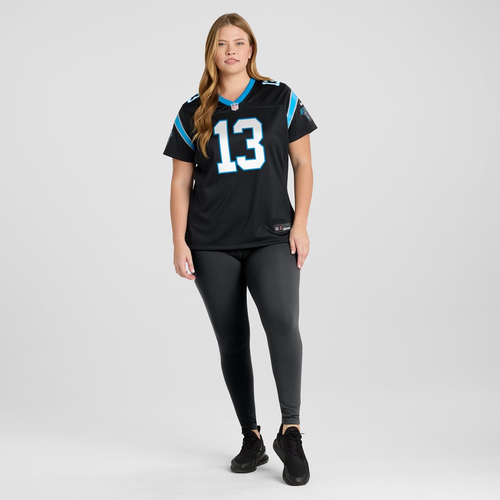 Women's Carolina Panthers Hunter Renfrow Black Team Game Jersey