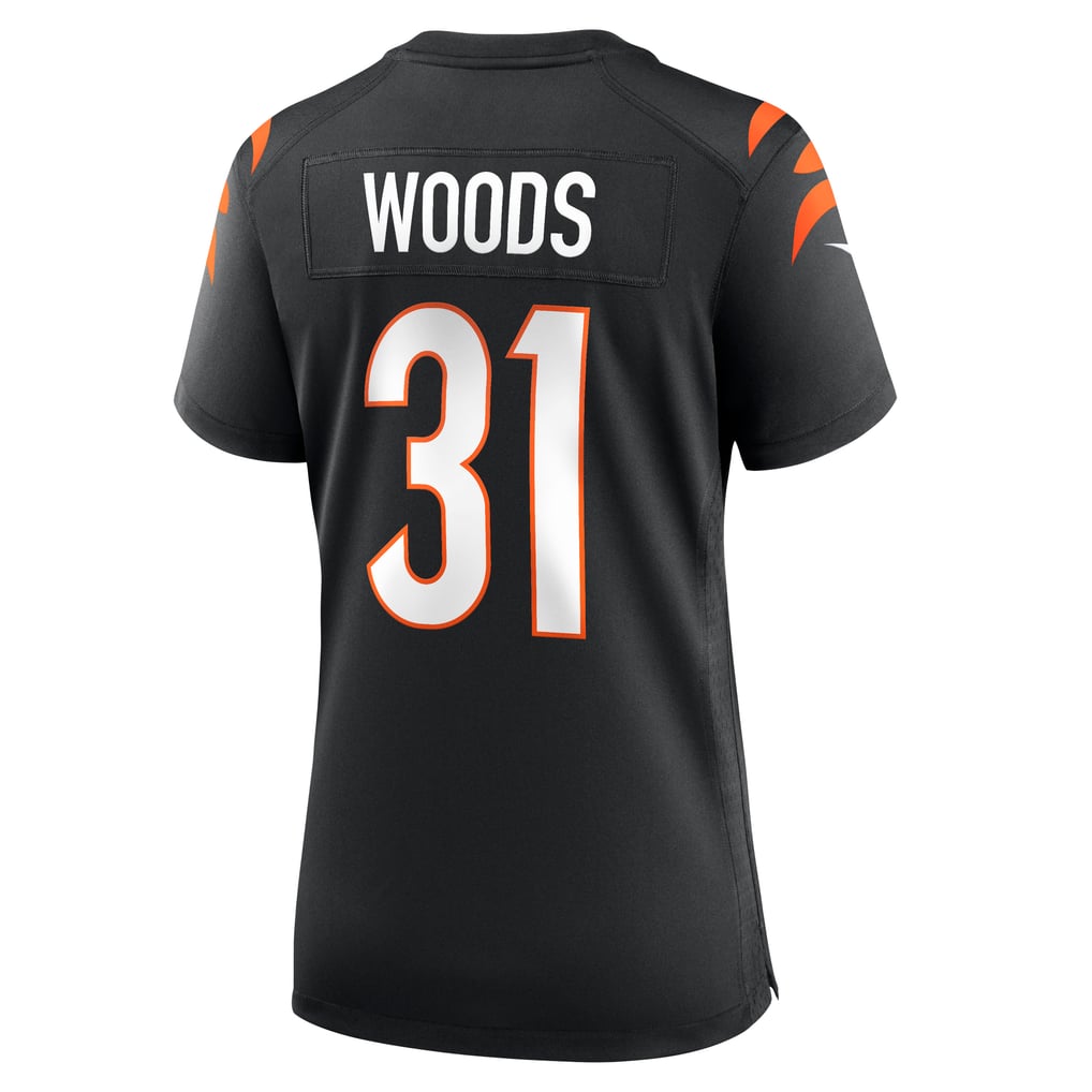 Women's Cincinnati Bengals Ickey Woods Black Retired Player Game Jersey