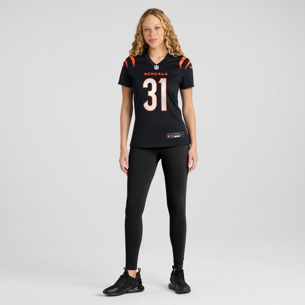 Women's Cincinnati Bengals Ickey Woods Black Retired Player Game Jersey