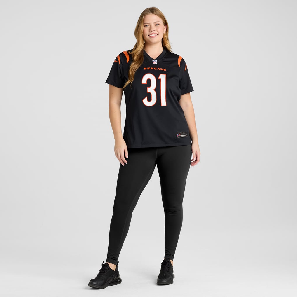 Women's Cincinnati Bengals Ickey Woods Black Retired Player Game Jersey