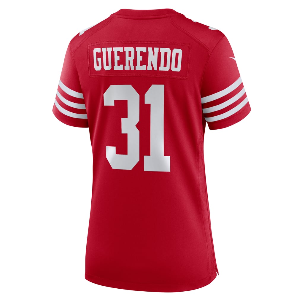 Women's San Francisco 49ers Isaac Guerendo Scarlet Team Game Jersey