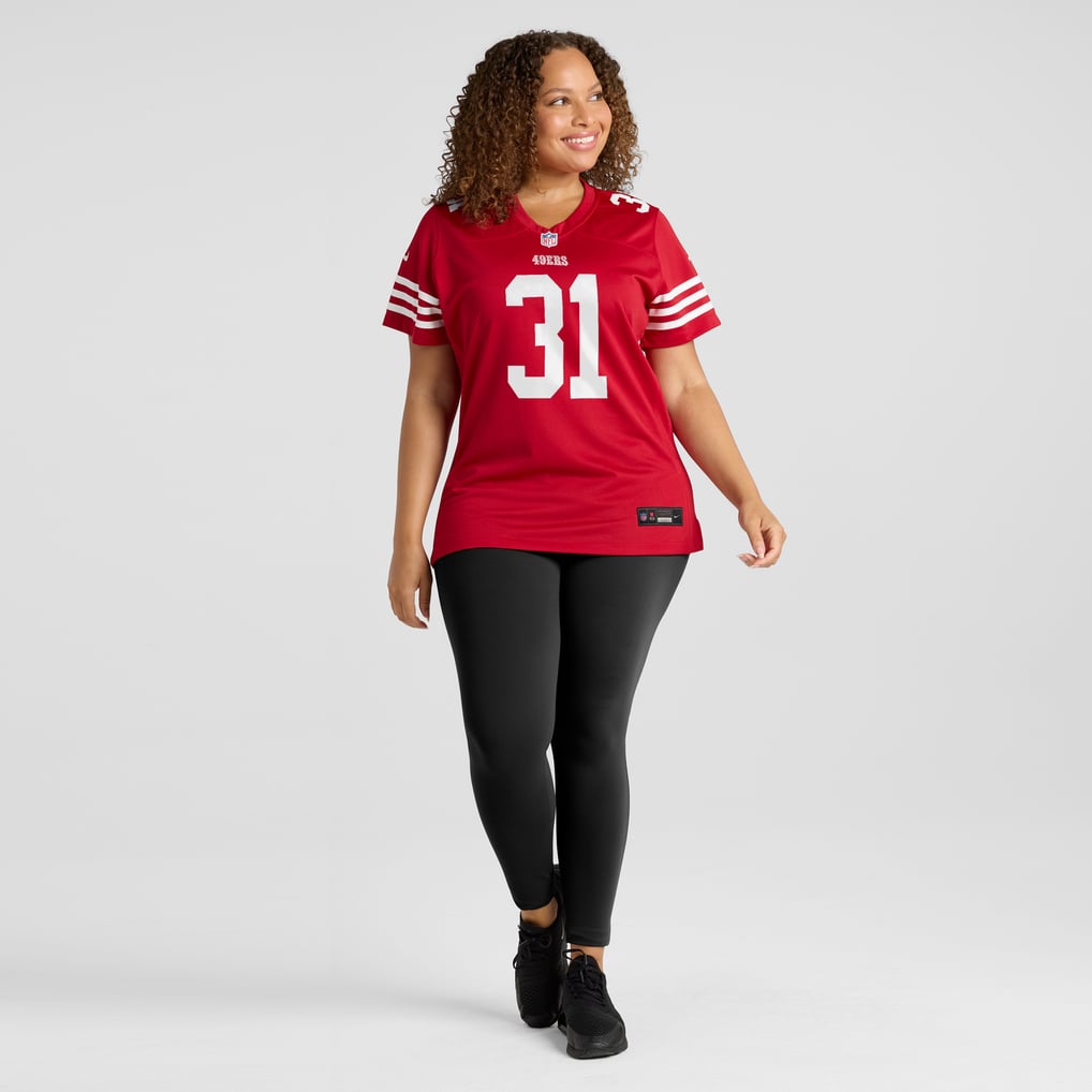 Women's San Francisco 49ers Isaac Guerendo Scarlet Team Game Jersey