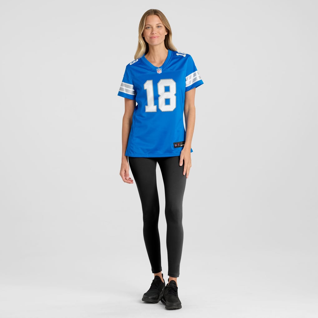 Women's Detroit Lions Isaac TeSlaa Blue Game Player Jersey