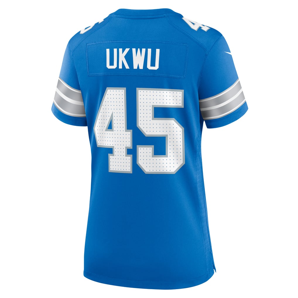 Women's Detroit Lions Isaac Ukwu Blue Game Jersey