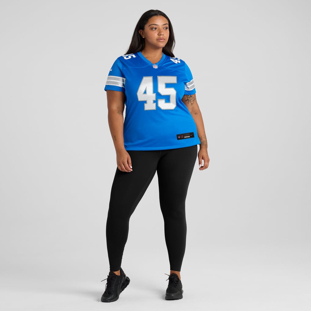 Women's Detroit Lions Isaac Ukwu Blue Game Jersey