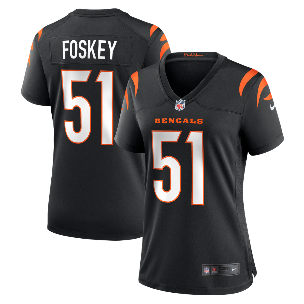 Women's Cincinnati Bengals Isaiah Foskey Black Team Game Jersey