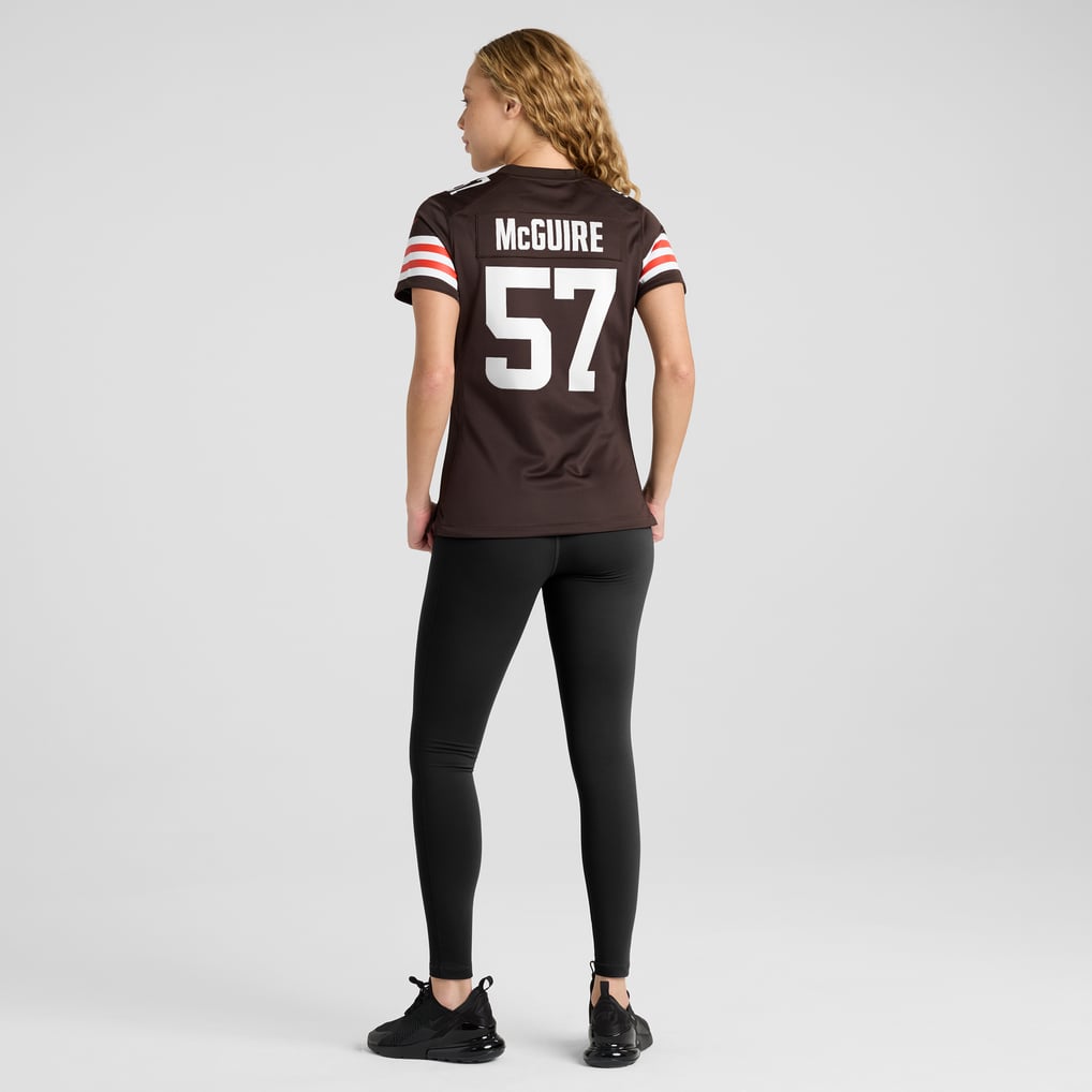 Women's Cleveland Browns Isaiah McGuire Brown Team Game Jersey