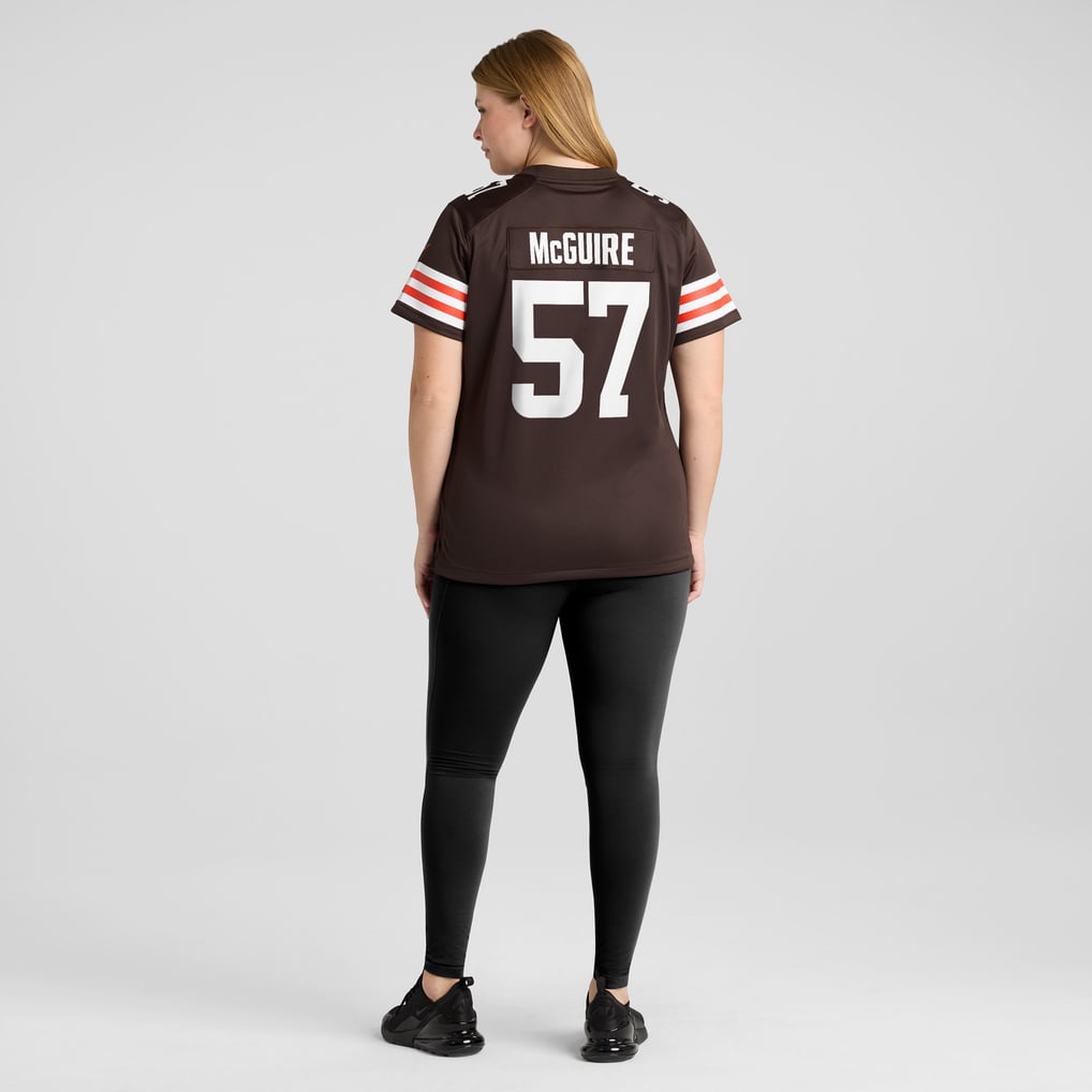 Women's Cleveland Browns Isaiah McGuire Brown Team Game Jersey