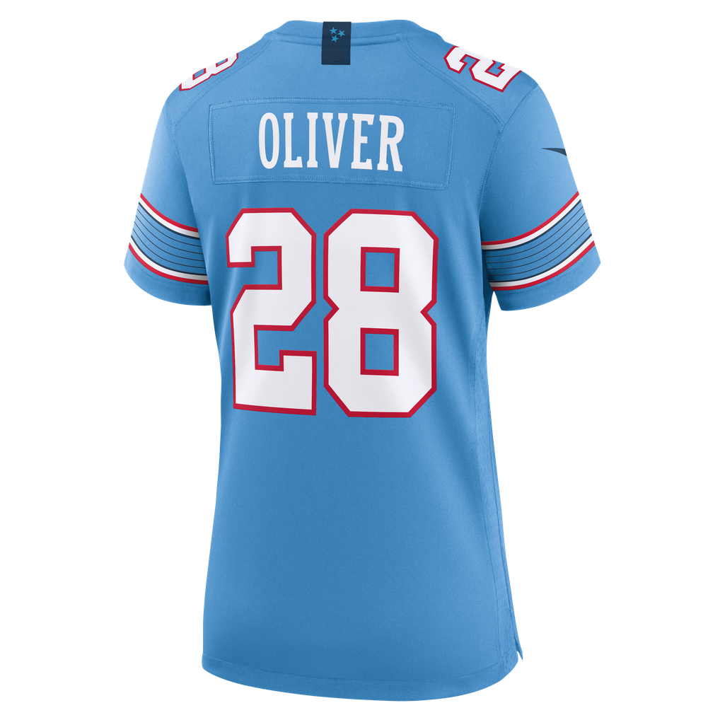 Women's Tennessee Titans Isaiah Oliver Light Blue Team Game Jersey