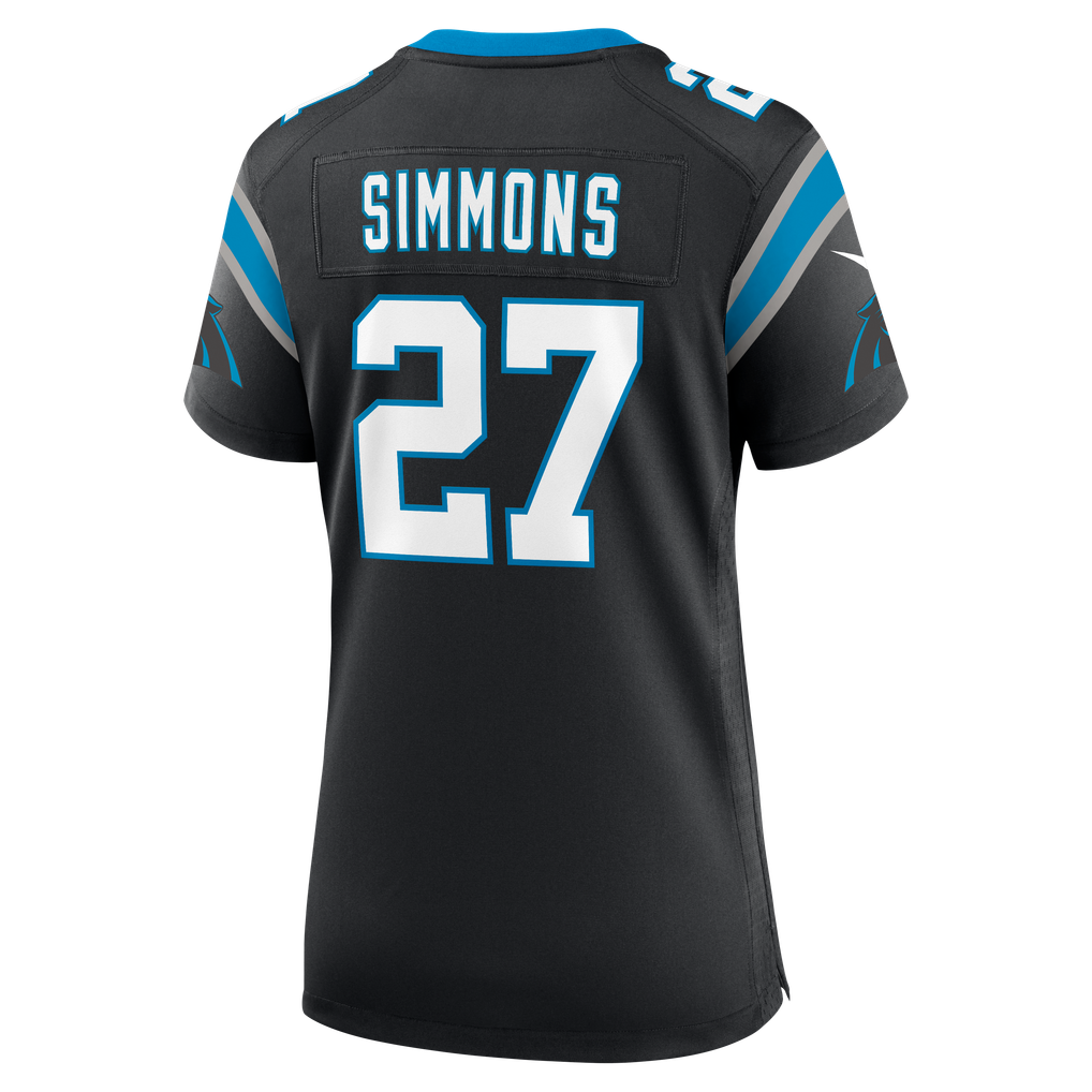 Women's Carolina Panthers Isaiah Simmons Black Team Game Jersey