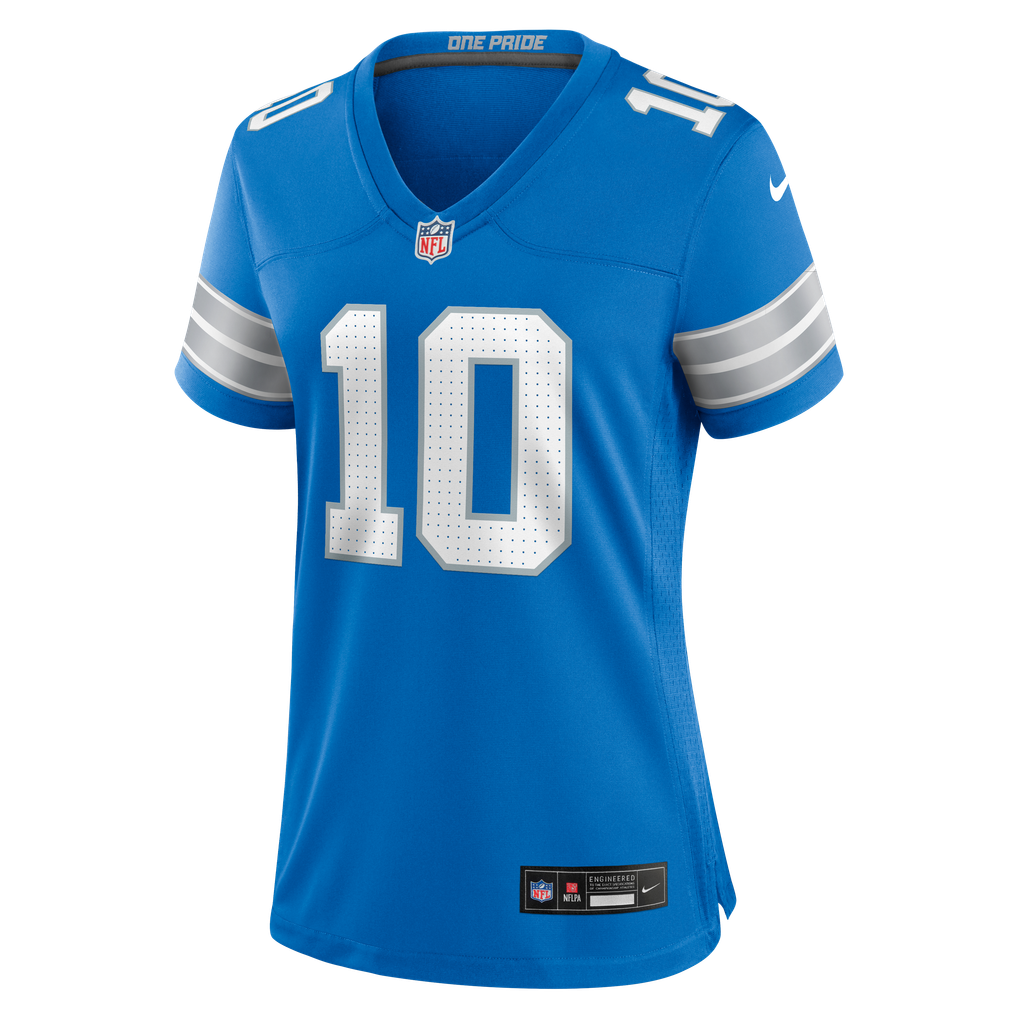 Women's Detroit Lions Isiah Pacheco Blue Team Game Jersey