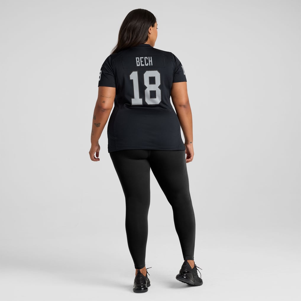 Women's Las Vegas Raiders Jack Bech Black Team Game Jersey