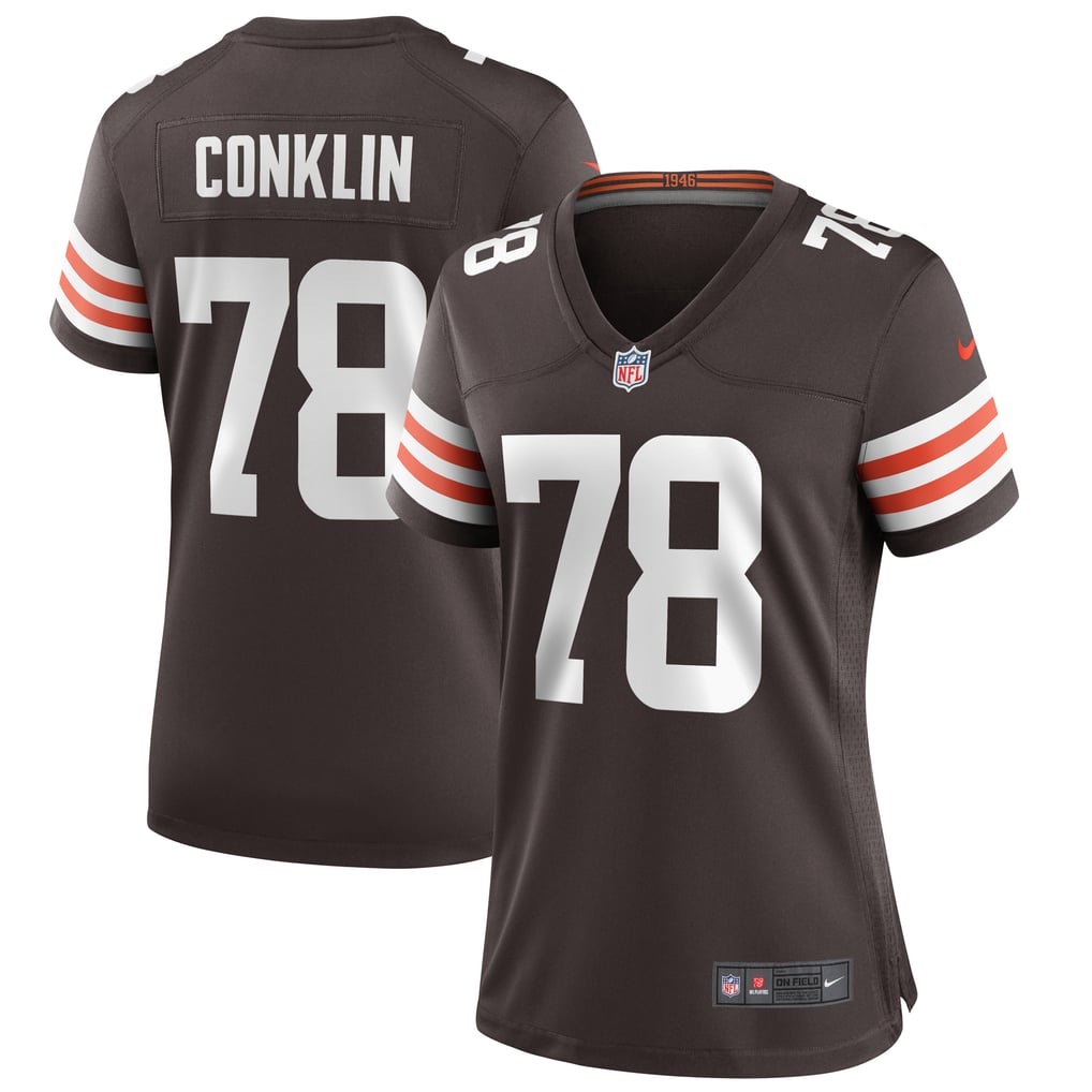 Women's Cleveland Browns Jack Conklin Brown Player Game Jersey