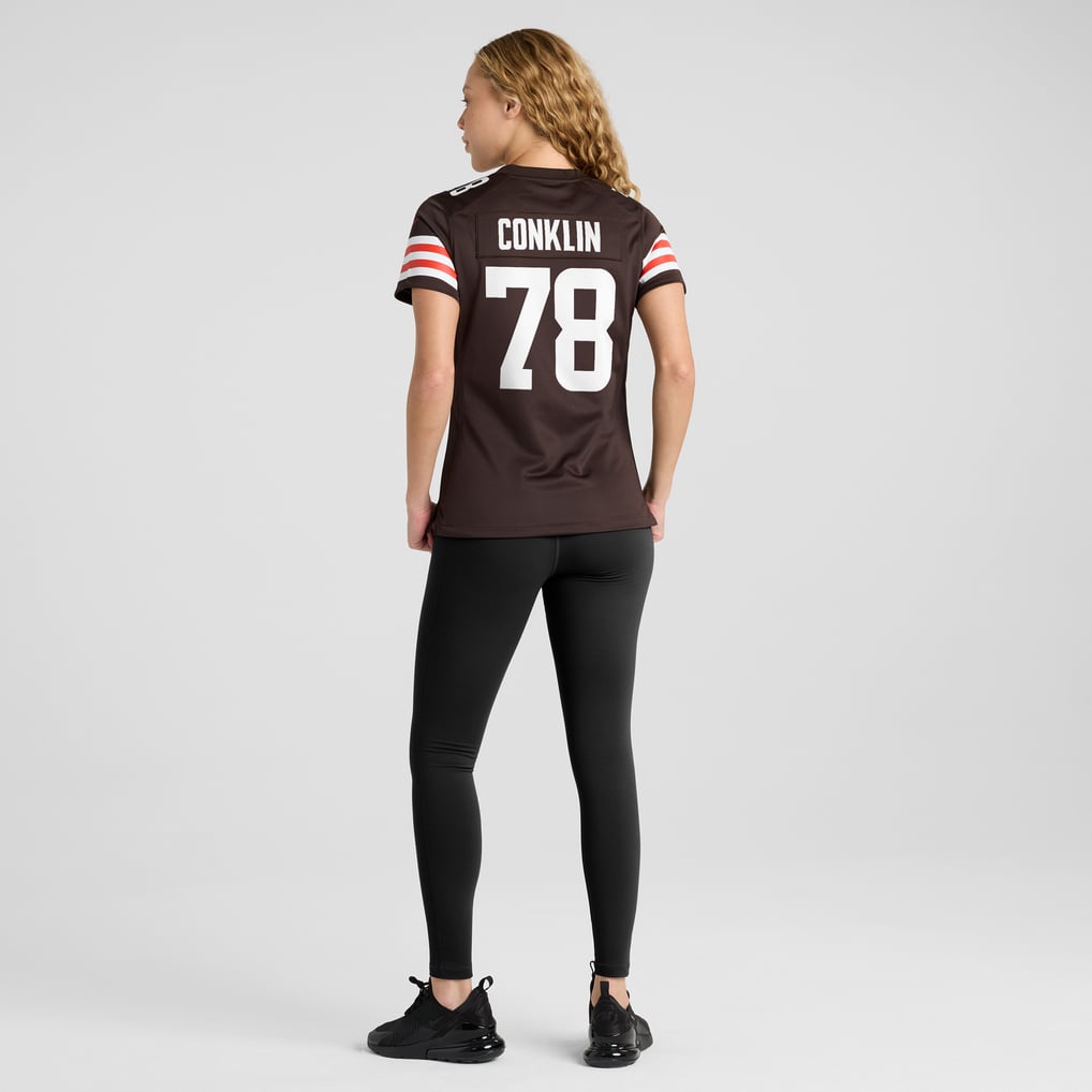 Women's Cleveland Browns Jack Conklin Brown Player Game Jersey