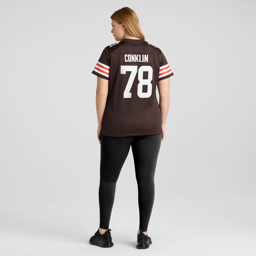 Women's Cleveland Browns Jack Conklin Brown Player Game Jersey