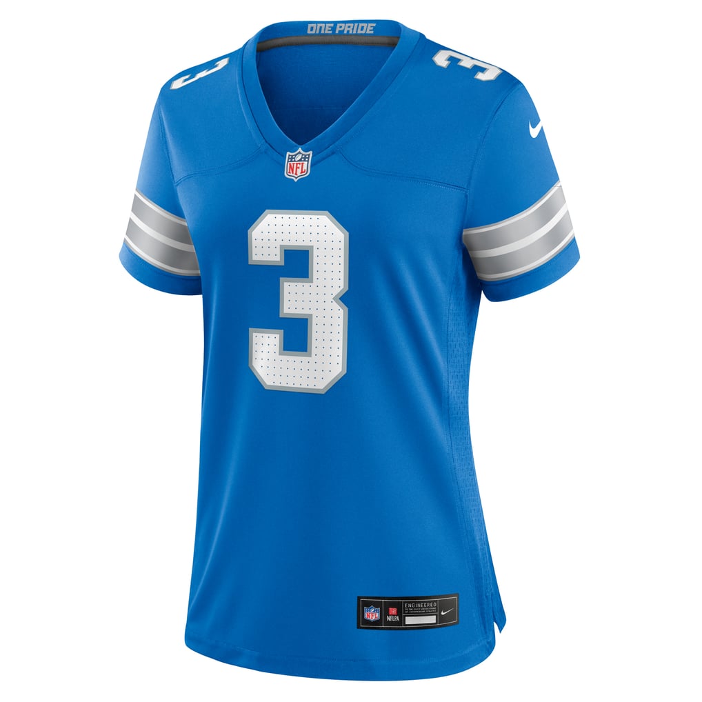Women's Detroit Lions Jack Fox Blue Team Game Jersey