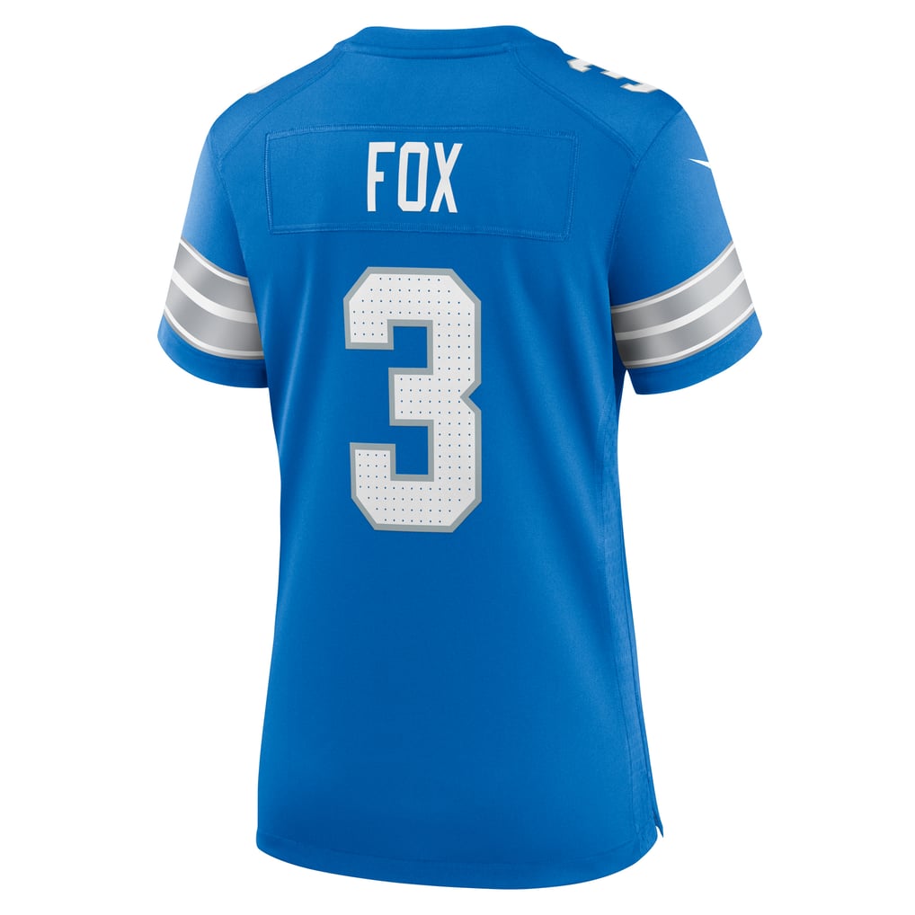 Women's Detroit Lions Jack Fox Blue Team Game Jersey
