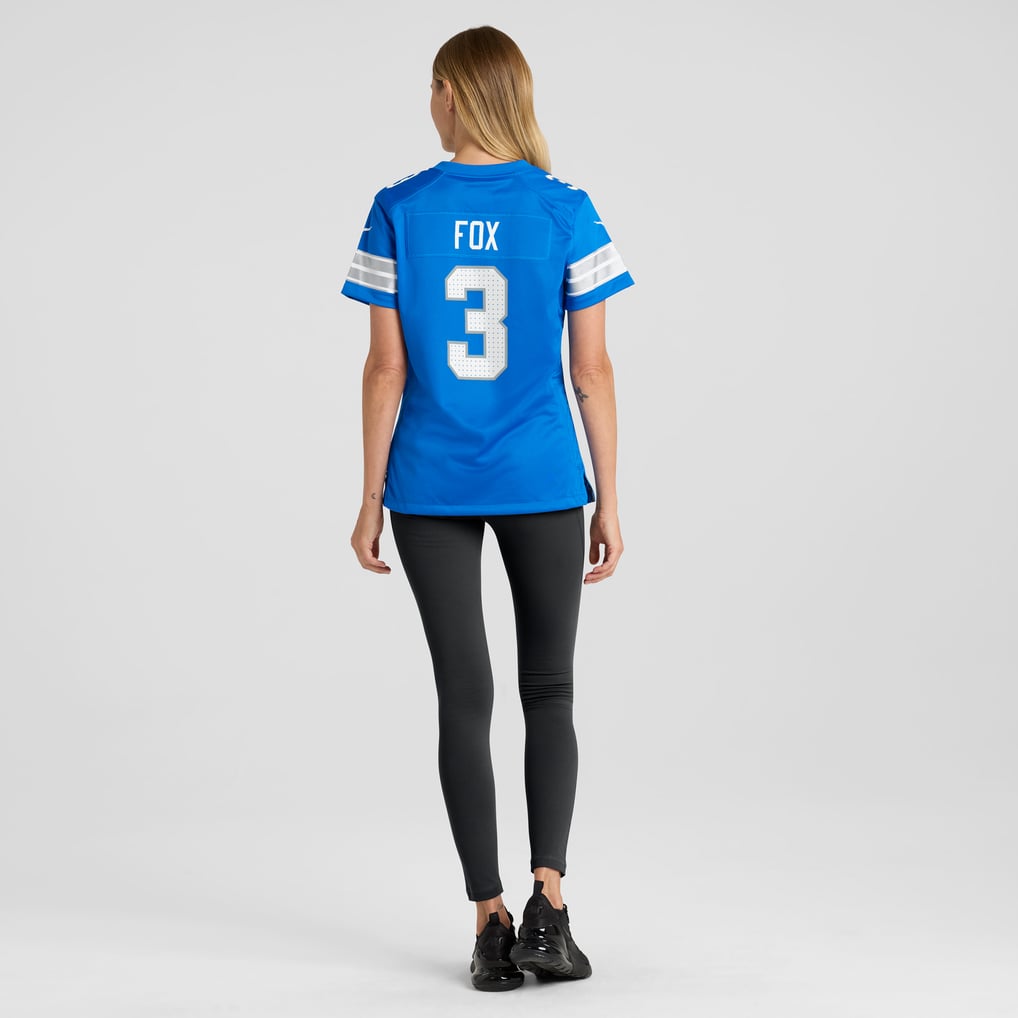 Women's Detroit Lions Jack Fox Blue Team Game Jersey