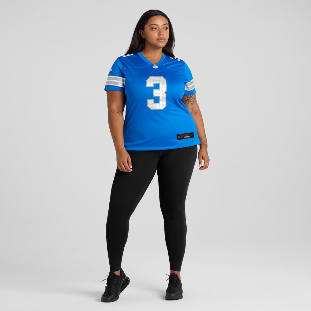 Women's Detroit Lions Jack Fox Blue Team Game Jersey