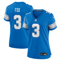 Women's Detroit Lions Jack Fox Blue Team Game Jersey