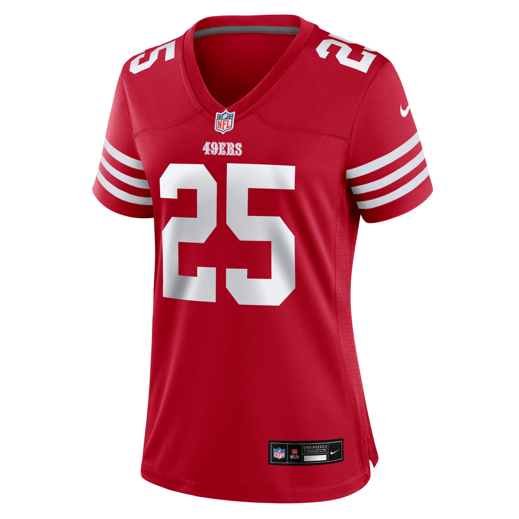 Women's San Francisco 49ers Jack Jones Scarlet Team Game Jersey