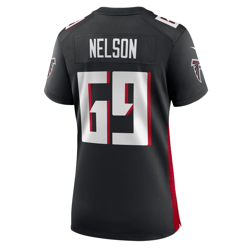 Women's Atlanta Falcons Jack Nelson Black Team Game Jersey