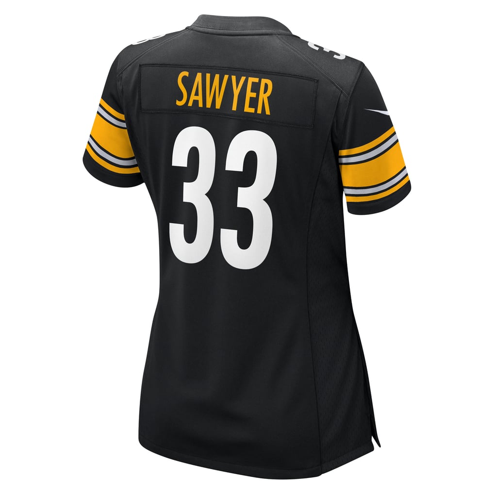 Women's Pittsburgh Steelers Jack Sawyer Black Team Game Jersey