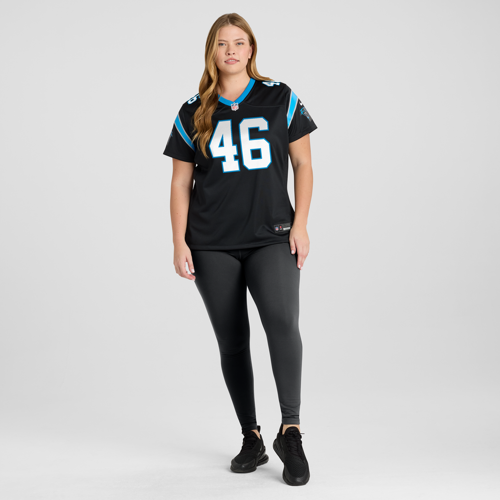 Women's Carolina Panthers Jackson Kuwatch Black Team Game Jersey