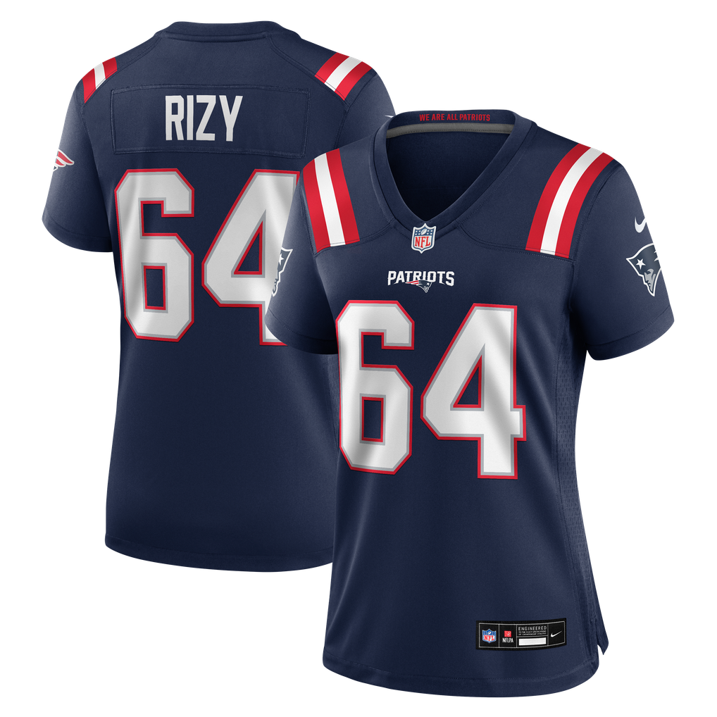 Women's New England Patriots Jacob Rizy Navy Team Game Jersey
