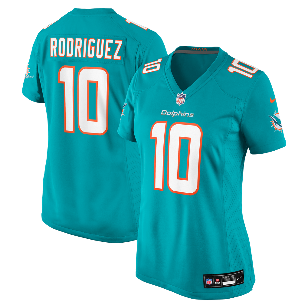 Women's Miami Dolphins Jacob Rodriguez Aqua Team Game Jersey