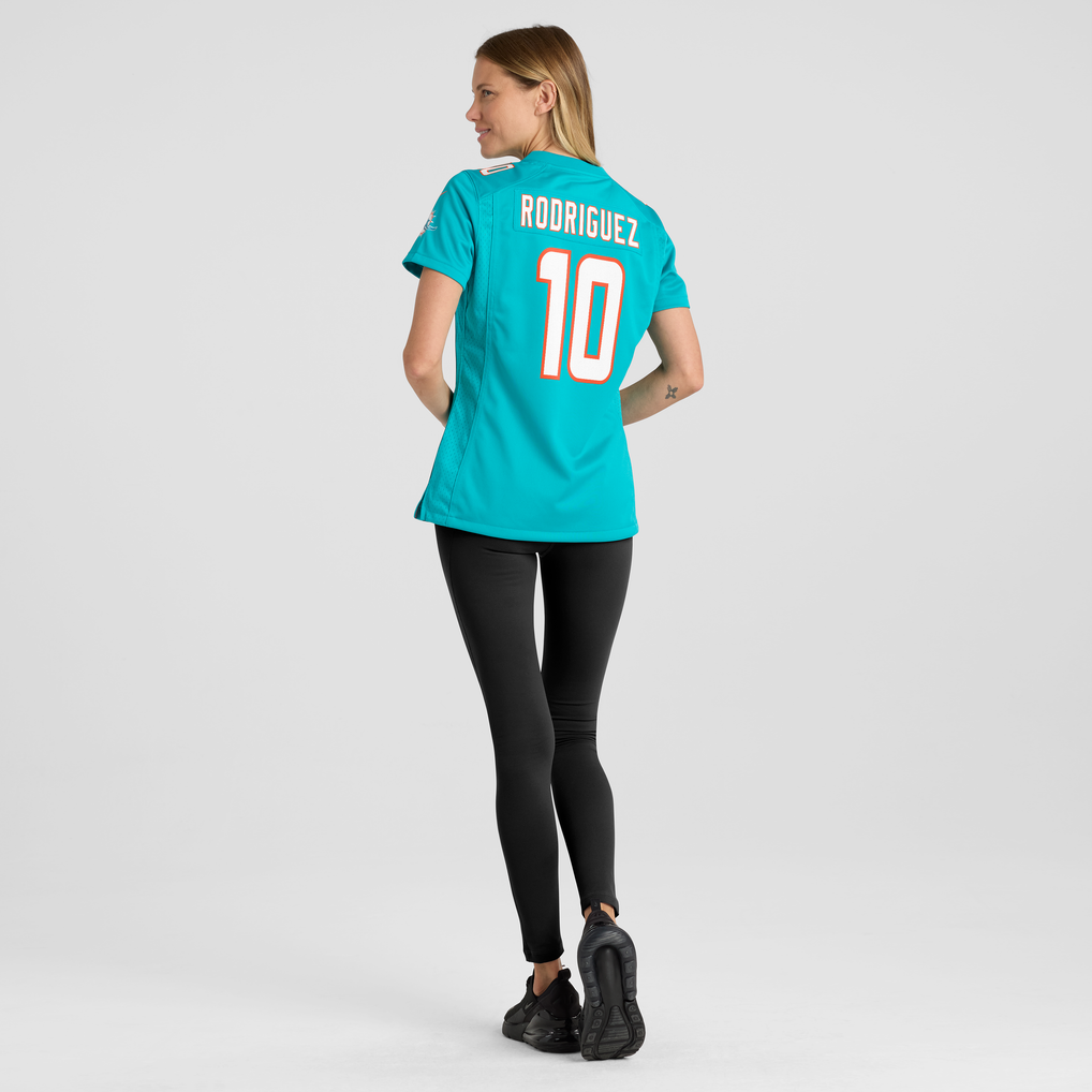 Women's Miami Dolphins Jacob Rodriguez Aqua Team Game Jersey