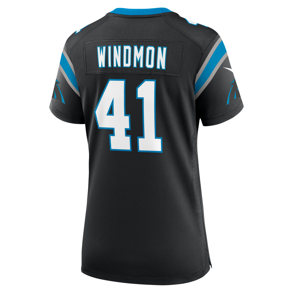 Women's Carolina Panthers Jacoby Windmon Black Team Game Jersey
